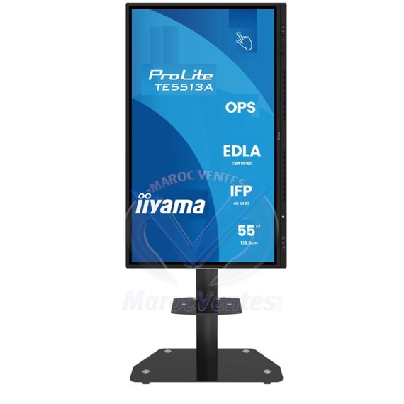 TOTEM TACTILE POUR AFFICHAGE TOUT-EN-UN VERSION TACTILE & INTERACTIVE TE5513A + WINDOWS + SUPPORT